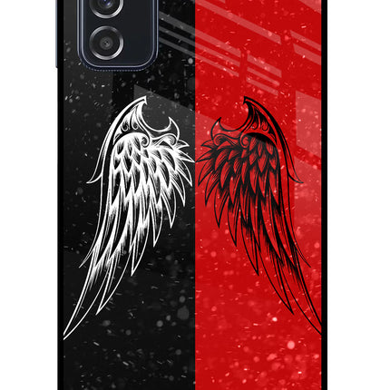 Wings Samsung M52 5G Glass Case Back Cover by Casekaro
