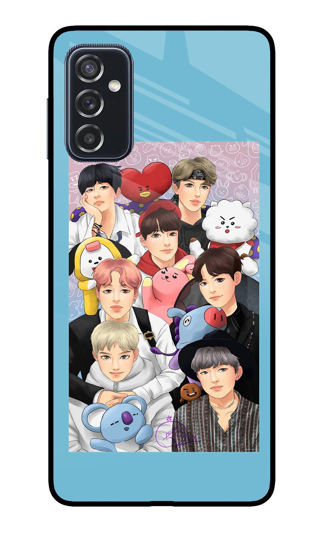 BTS with animals Samsung M52 5G Back Cover