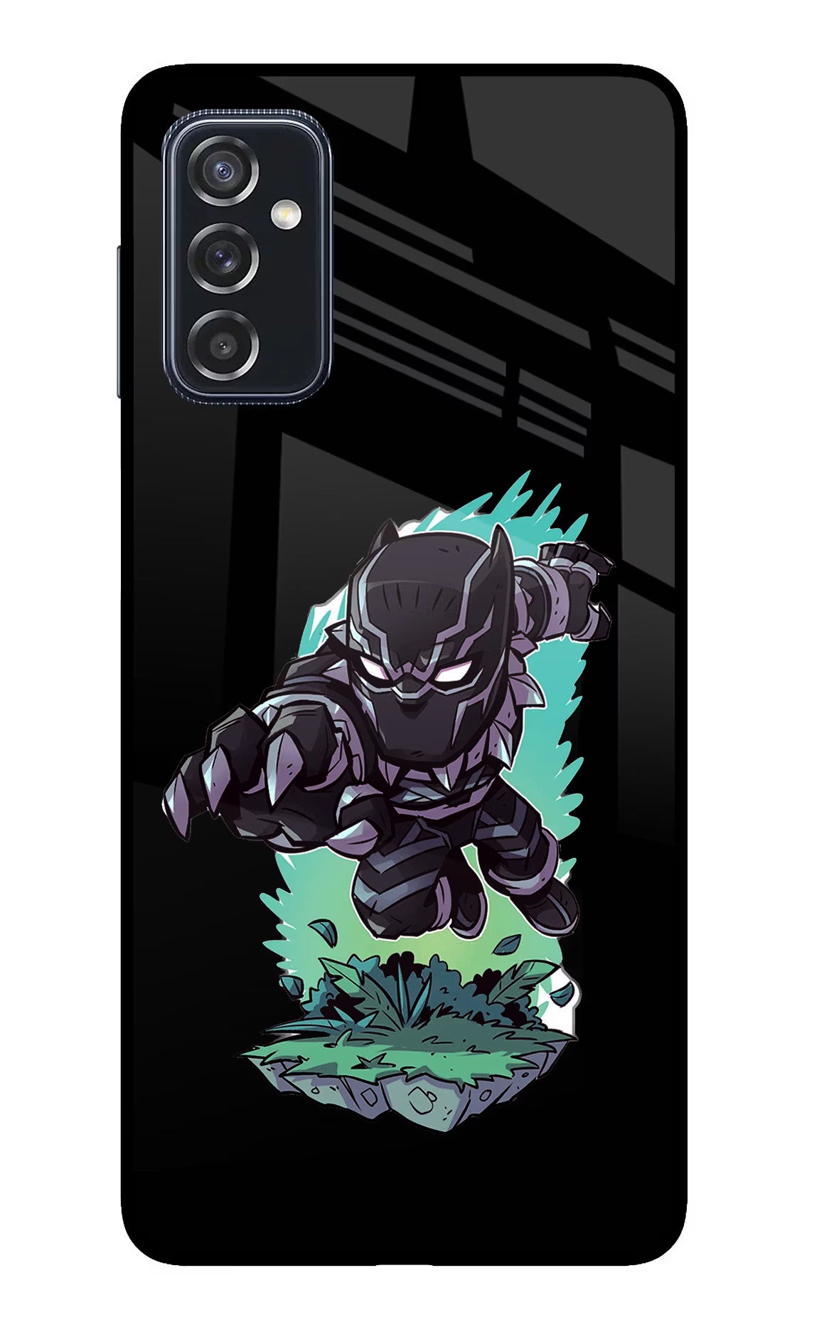 Black Panther Samsung M52 5G Glass Case Back Cover by Casekaro