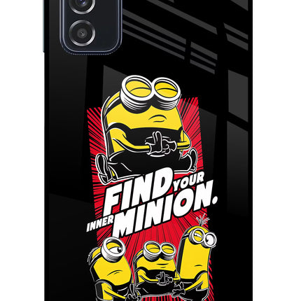 Find your inner Minion Samsung M52 5G Glass Case Back Cover by Casekaro
