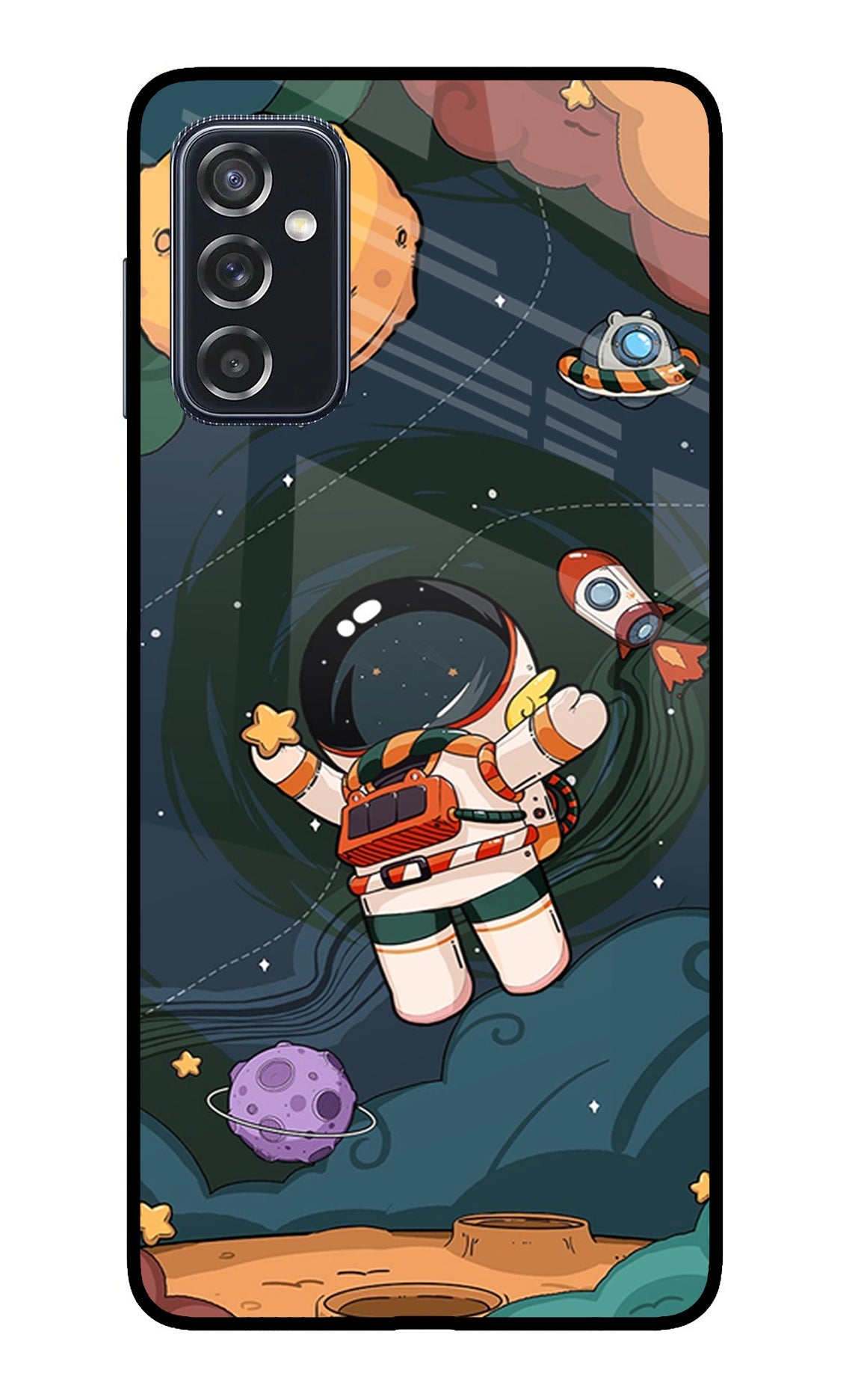 Cartoon Astronaut Samsung M52 5G Back Cover