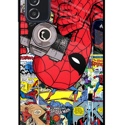 Spider Man Samsung M52 5G Glass Case Back Cover by Casekaro
