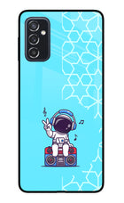 Cute Astronaut Chilling Samsung M52 5G Glass Case
