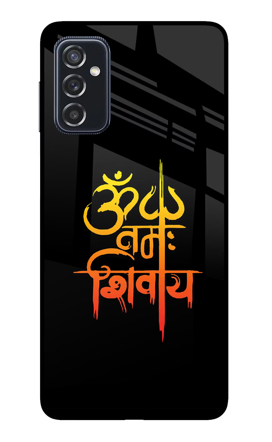 Om Namah Shivay Samsung M52 5G Glass Case Back Cover by Casekaro