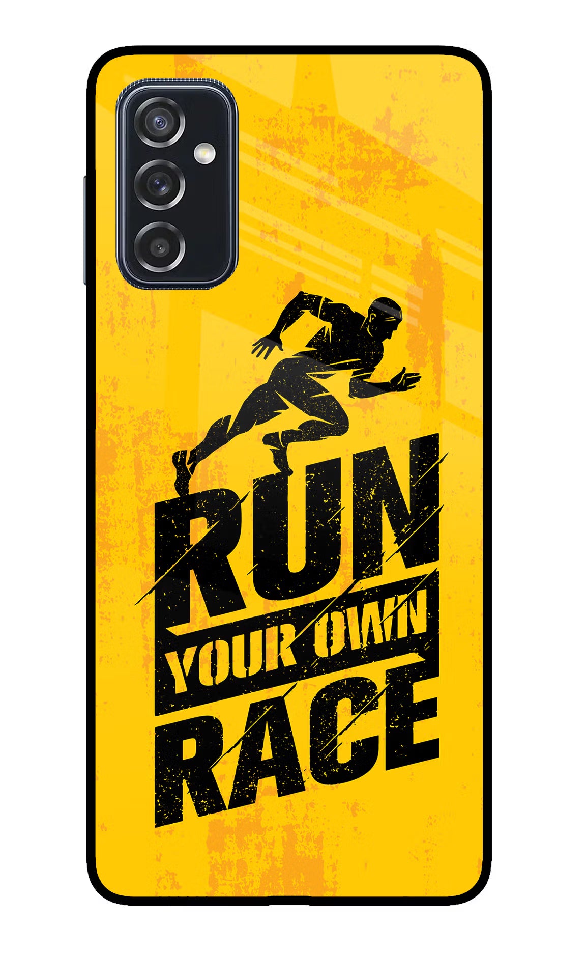 Run Your Own Race Samsung M52 5G Glass Case Back Cover by Casekaro