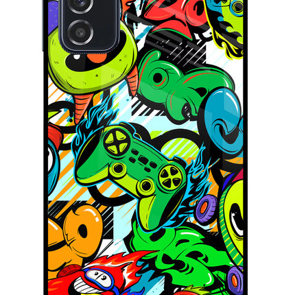 Game Doodle Samsung M52 5G Glass Case