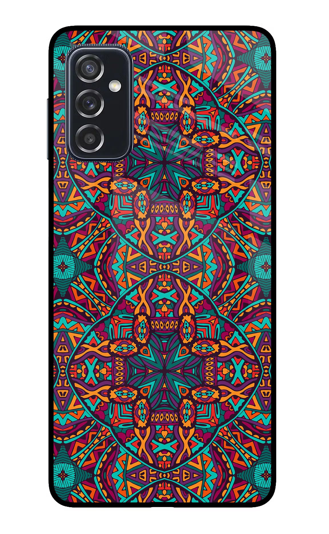 Colour Mandala Samsung M52 5G Glass Case Back Cover by Casekaro
