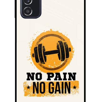 No Pain No Gain Samsung M52 5G Glass Case Back Cover by Casekaro