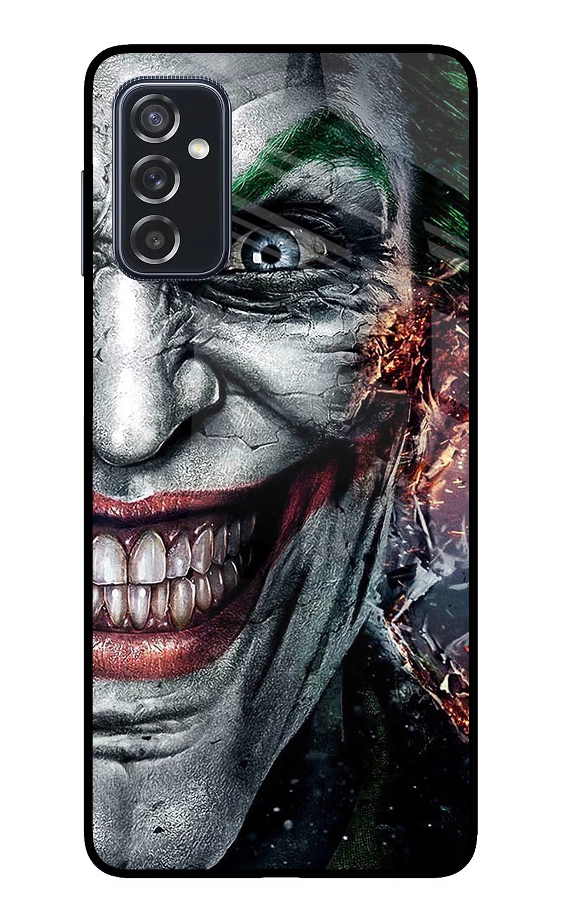 Joker Cam Samsung M52 5G Glass Case Back Cover by Casekaro