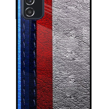 BMW Stripes Samsung M52 5G Glass Case Back Cover by Casekaro