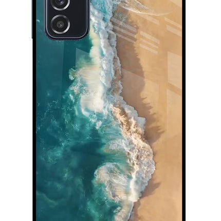 Ocean Beach Samsung M52 5G Glass Case Back Cover by Casekaro