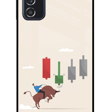 Bull Trading Momentum Samsung M52 5G Glass Case Back Cover by Casekaro