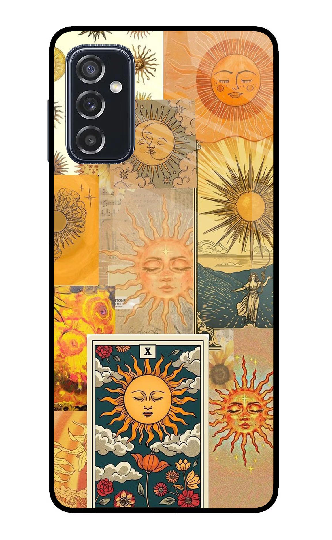 Sun Samsung M52 5G Glass Case Back Cover by Casekaro