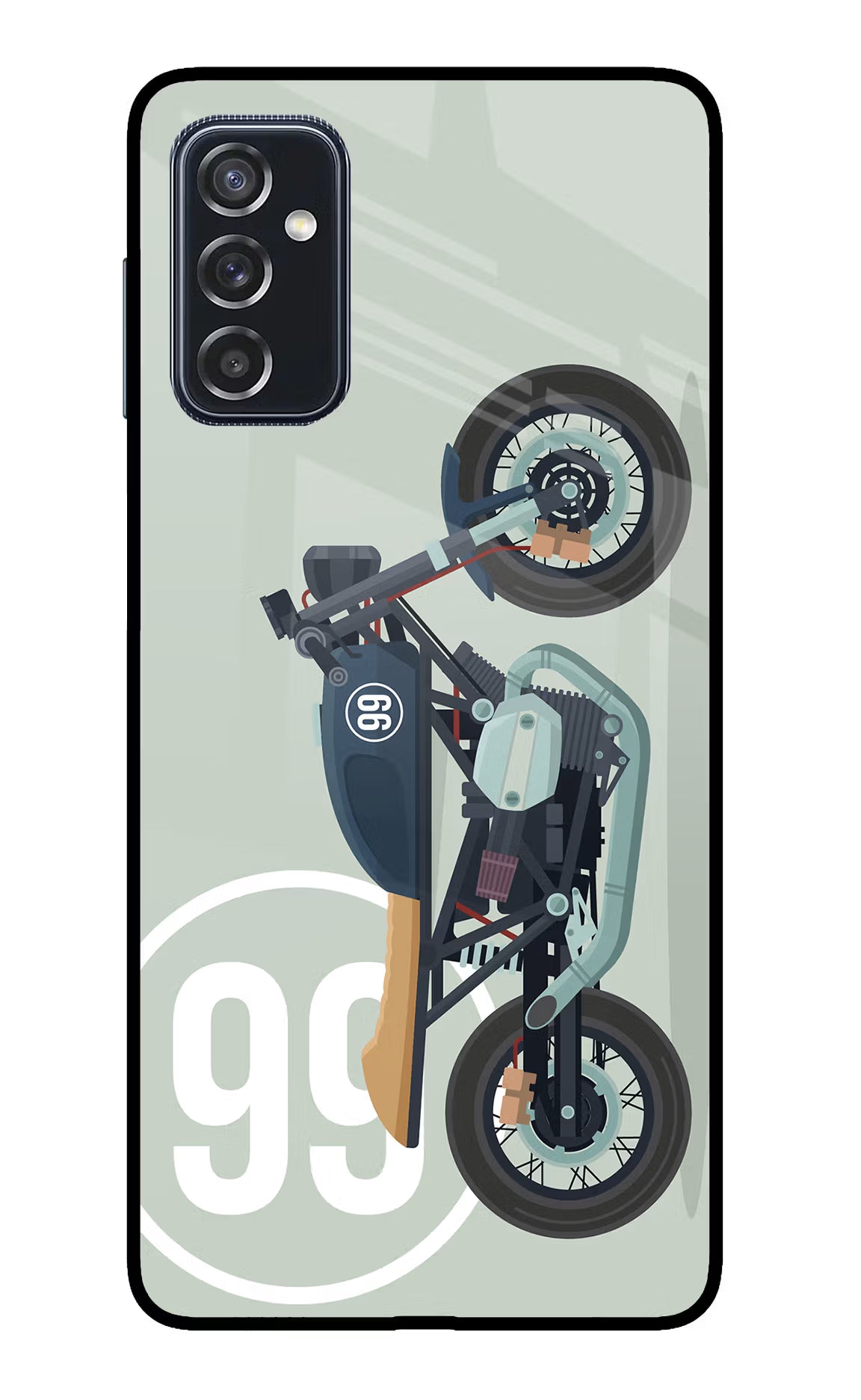 Classic Cafe Racer 99 Samsung M52 5G Glass Case Back Cover by Casekaro