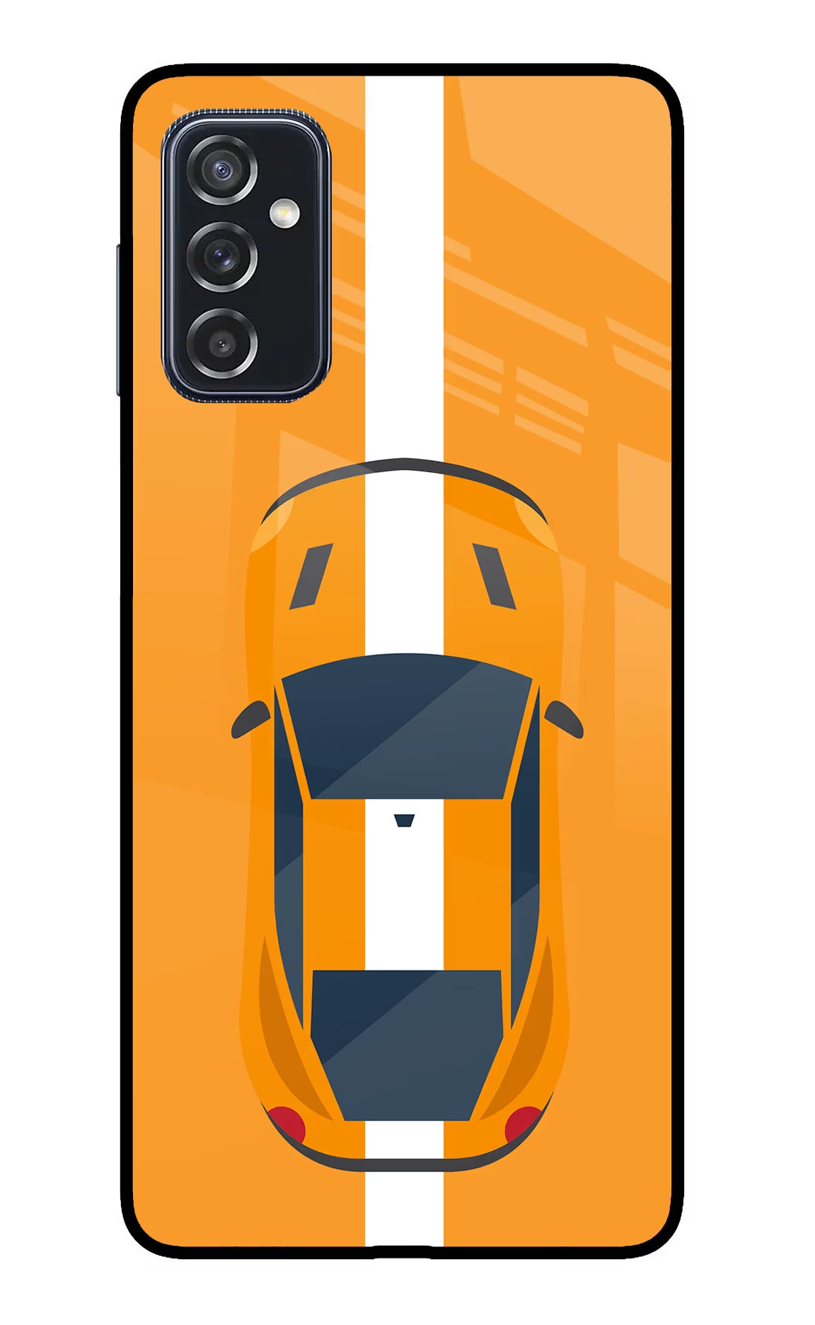 Highway Pursuit Samsung M52 5G Glass Case Back Cover by Casekaro