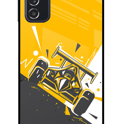 Track King Samsung M52 5G Glass Case Back Cover by Casekaro