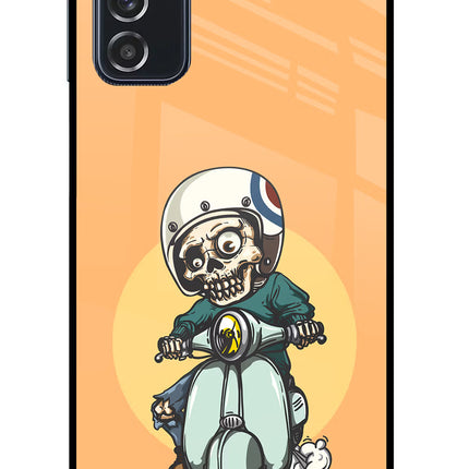 Undead Biker Samsung M52 5G Glass Case Back Cover by Casekaro