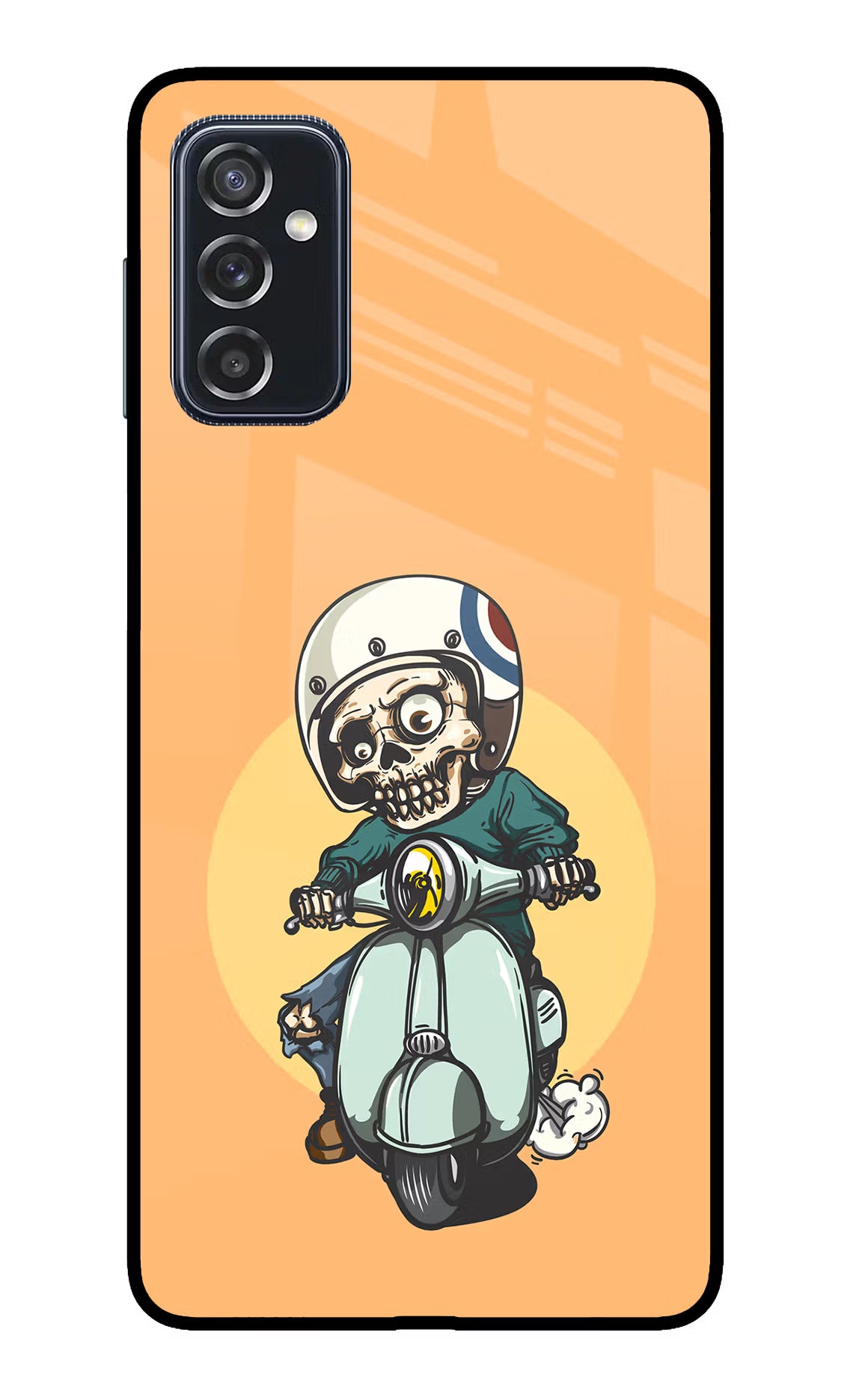 Undead Biker Samsung M52 5G Glass Case Back Cover by Casekaro