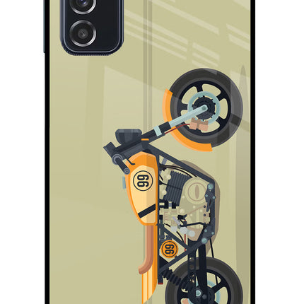 Vertical Speedster Samsung M52 5G Glass Case Back Cover by Casekaro