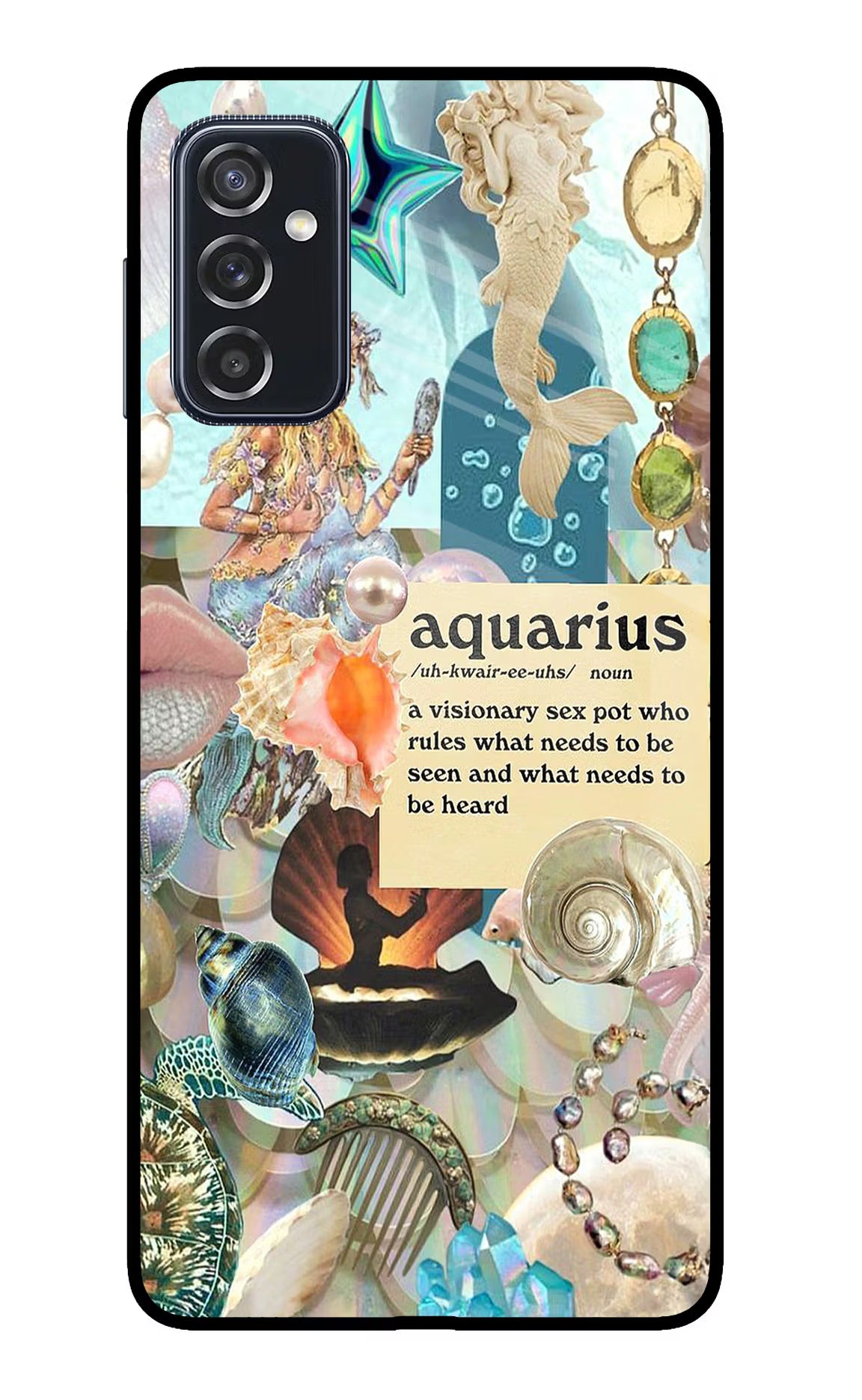 Aquarius Zodiac Samsung M52 5G Glass Case