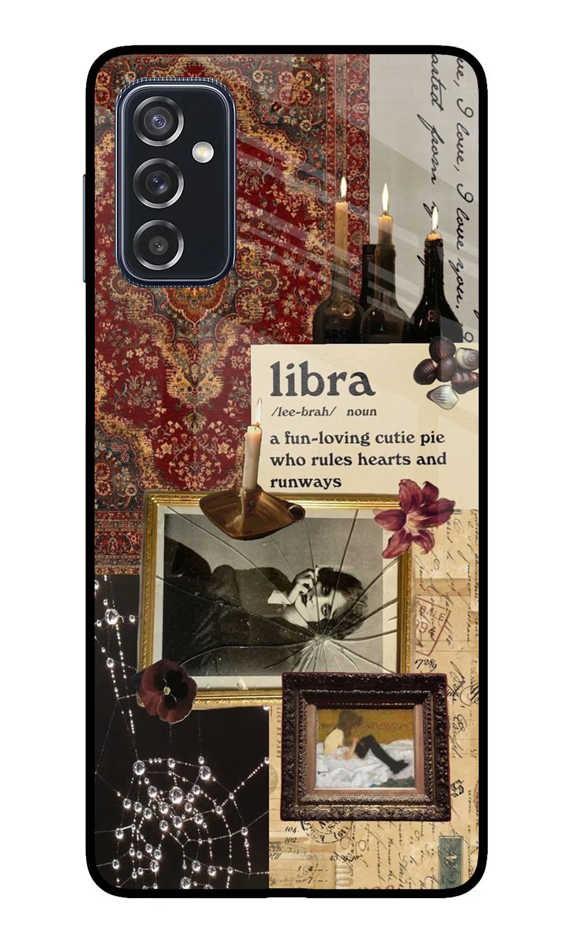 Libra Zodiac Samsung M52 5G Glass Case Back Cover by Casekaro