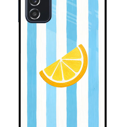 Summer Lemon Samsung M52 5G Glass Case Back Cover by Casekaro