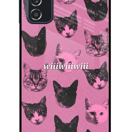 Pink Cats Samsung M52 5G Glass Case