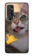 Silly Cat Call Samsung M52 5G Glass Case