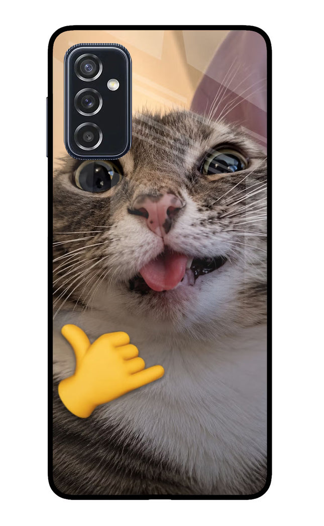 Silly Cat Call Samsung M52 5G Glass Case