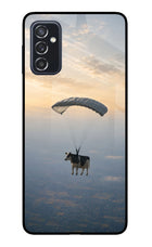 Skydiving Cow Samsung M52 5G Glass Case