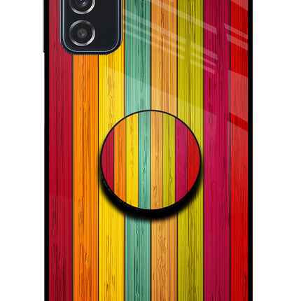 Multicolor Wooden Samsung M52 5G Pop Case by Casekaro