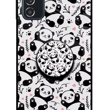 Cute Panda Samsung M52 5G Glass Case