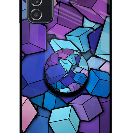 Cubic Abstract Samsung M52 5G Glass Case