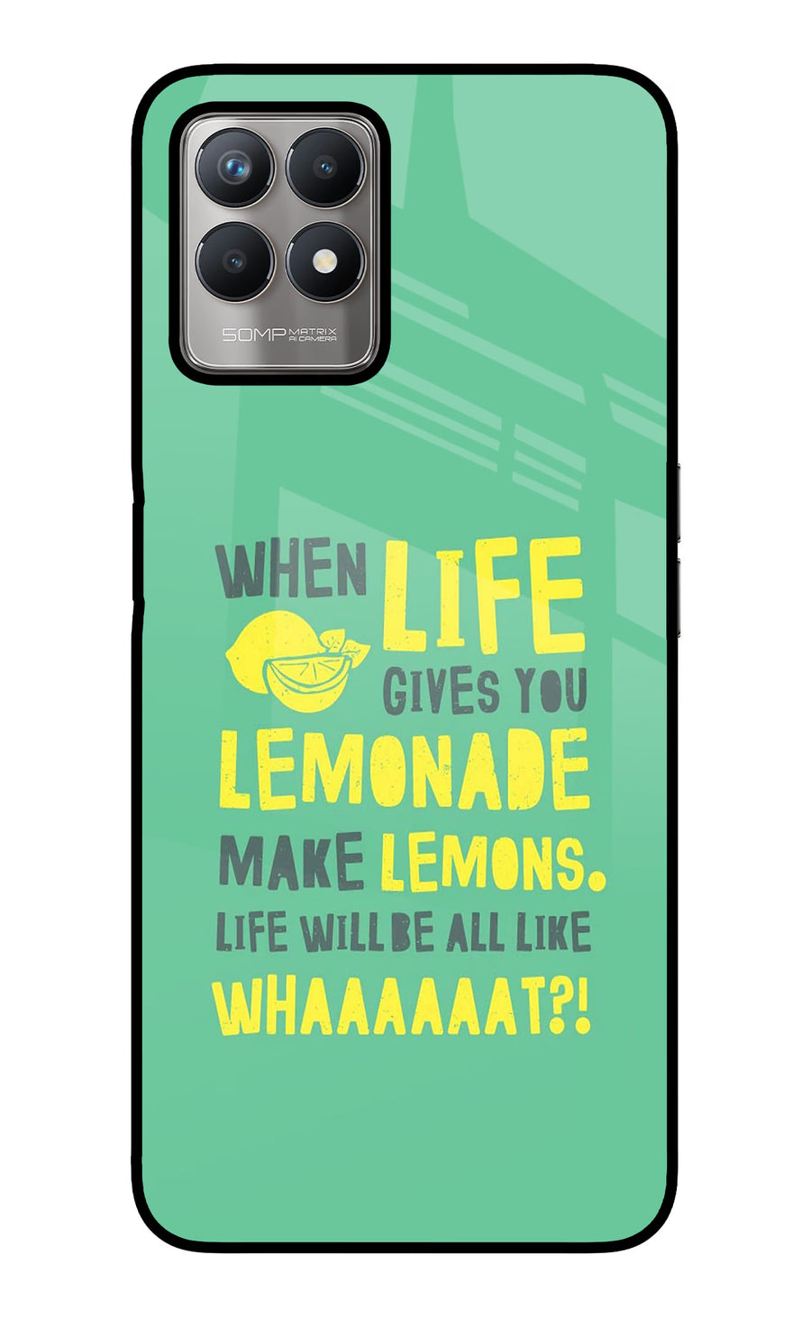 Quote Realme 8i Back Cover, Glass case