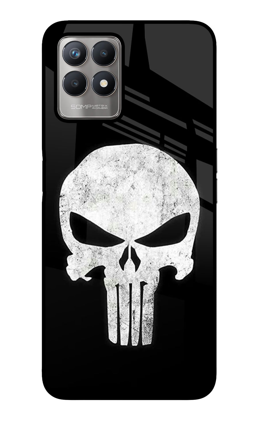 Punisher Skull Realme 8i Back Cover, Glass case
