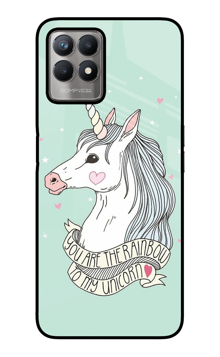 Unicorn Wallpaper Realme 8i Back Cover, Glass case