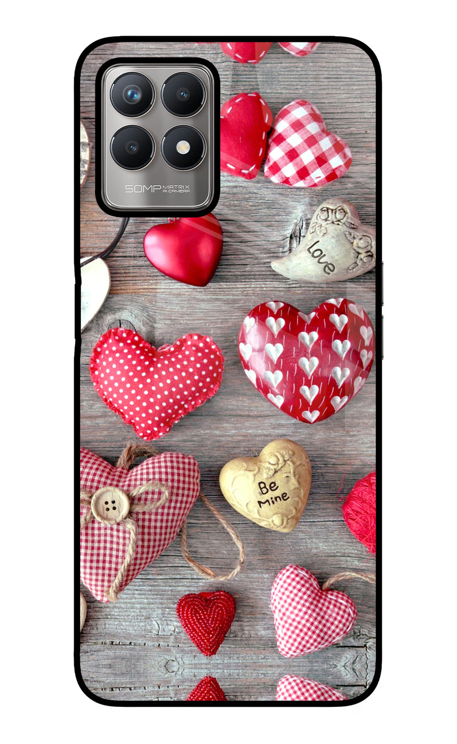 Love Wallpaper Realme 8i Back Cover, Glass case