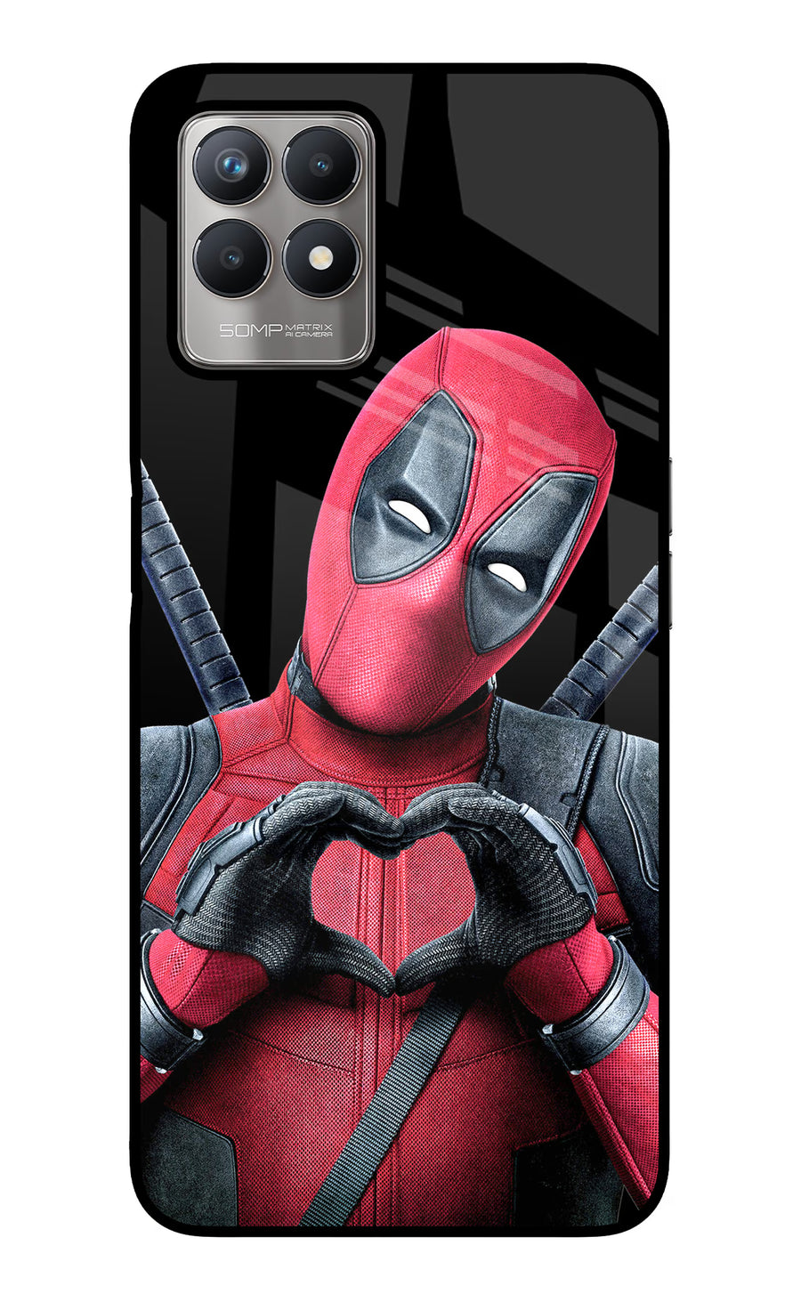 Deadpool Realme 8i Back Cover, Glass case