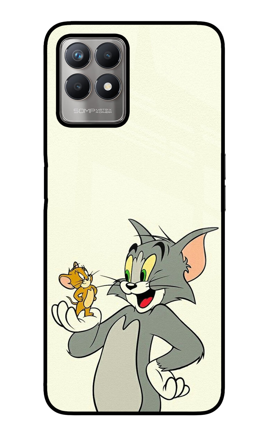 Tom & Jerry Realme 8i Back Cover, Glass case