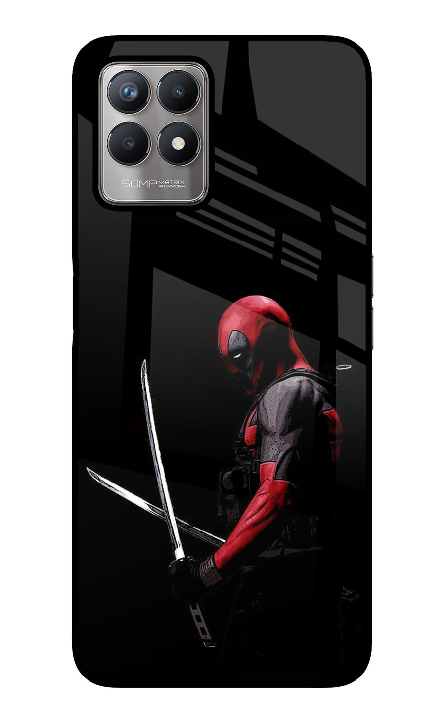 Deadpool Realme 8i Back Cover, Glass case