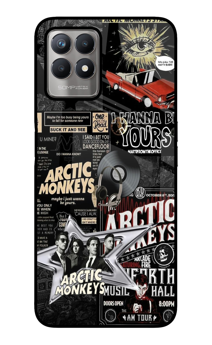 Arctic Monkeys Realme 8i Back Cover, Glass case