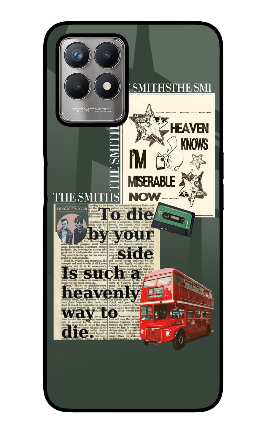 The Smiths Realme 8i Back Cover, Glass case
