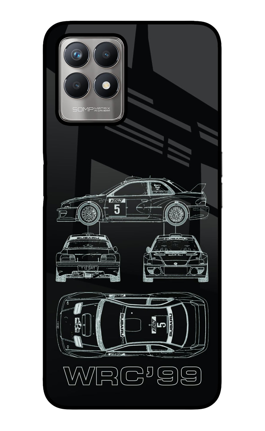 WRC'99 Realme 8i Back Cover, Glass case