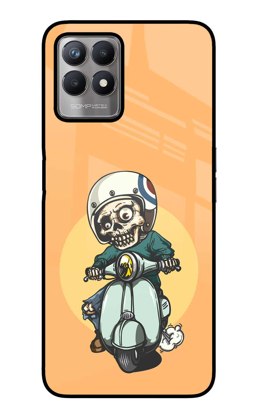 Undead Biker Realme 8i Back Cover, Glass case