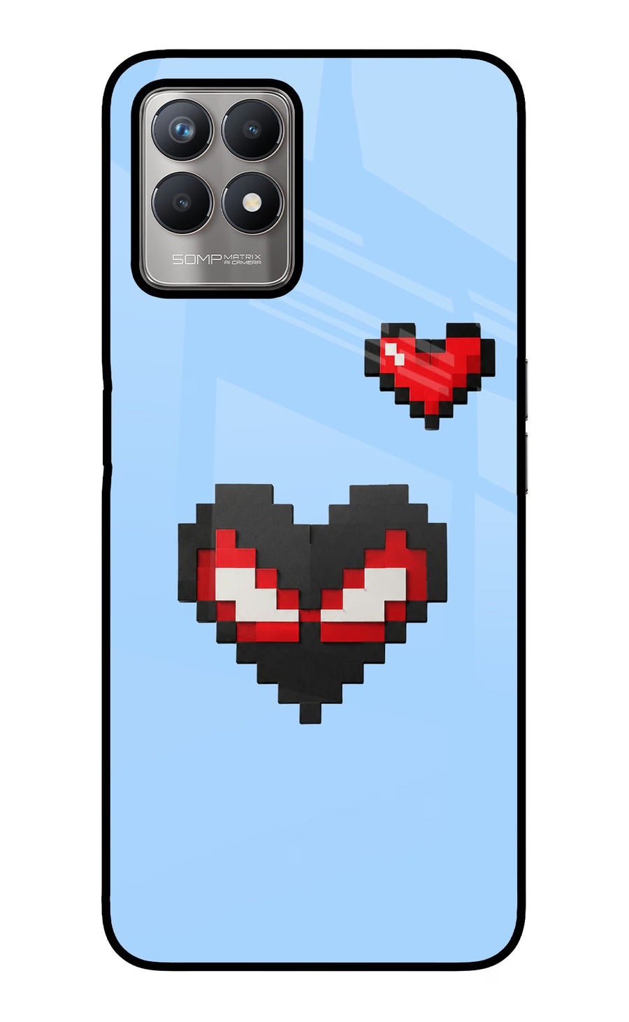 Peter Heart Realme 8i Back Cover, Glass case
