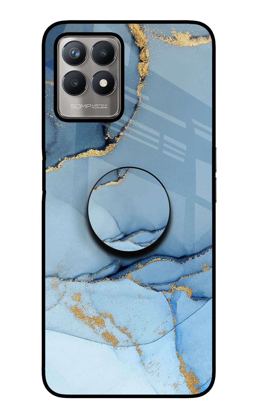 Blue Marble Realme 8i Pop Case, Glass case