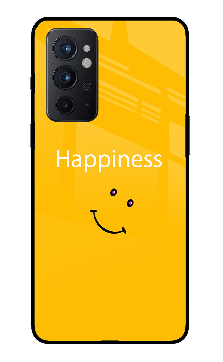 Happiness With Smiley Oneplus 9RT Back Cover, Glass case