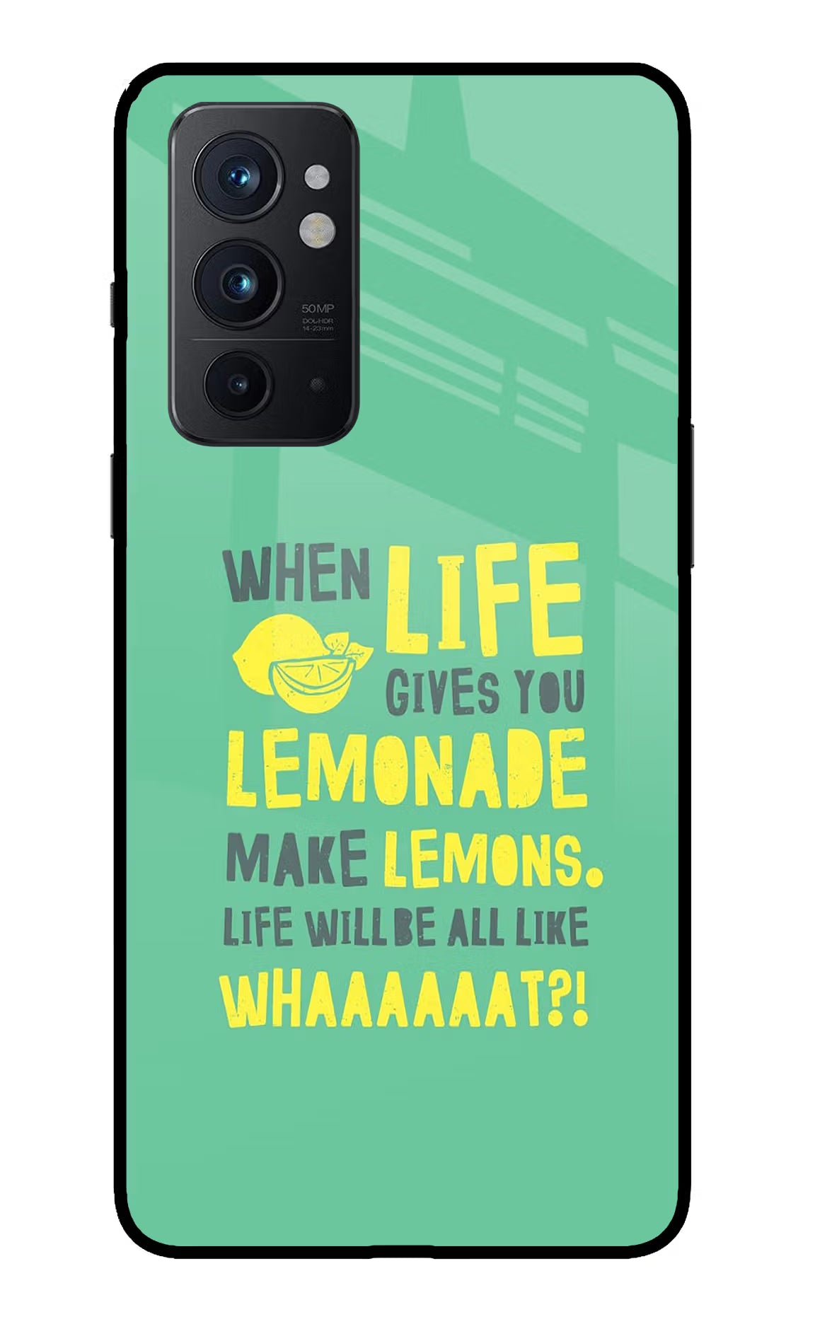 Quote Oneplus 9RT Glass Case Back Cover by Casekaro