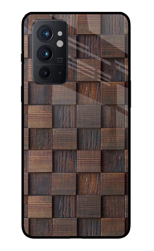 Wooden Cube Design Oneplus 9RT Glass Case