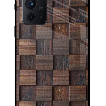 Wooden Cube Design Oneplus 9RT Glass Case